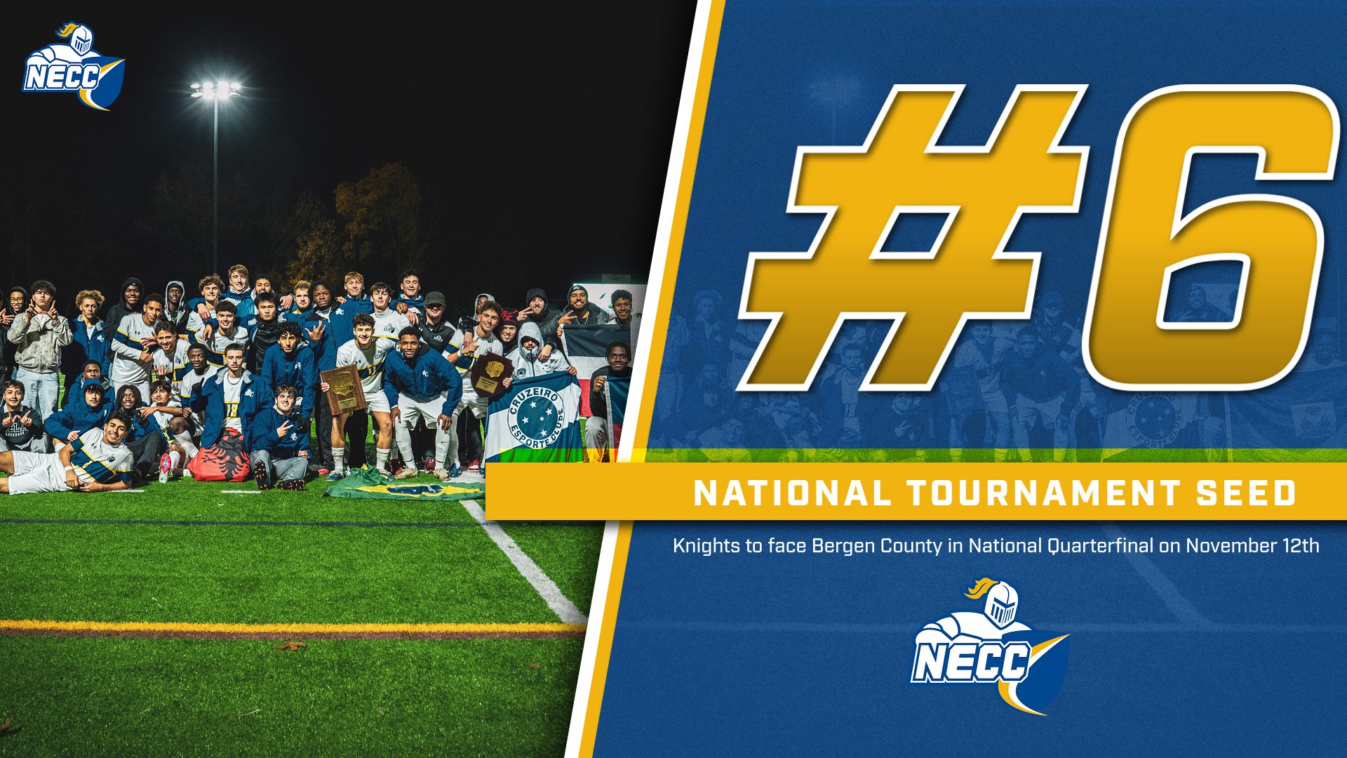Knights draw 6 seed in national tournament, face 3rd seeded Bergen County