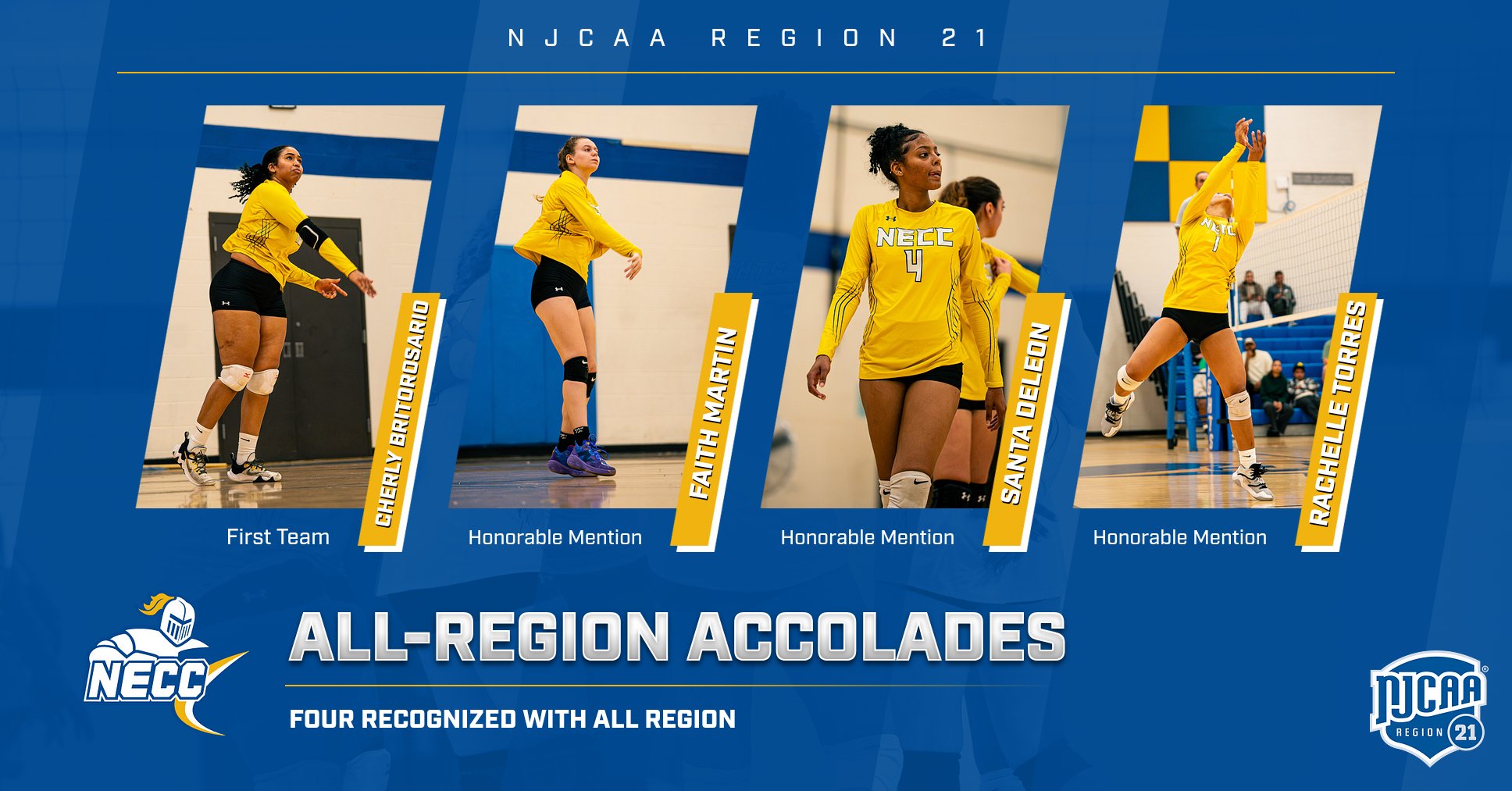 Four from volleyball recognized with All-Region honors